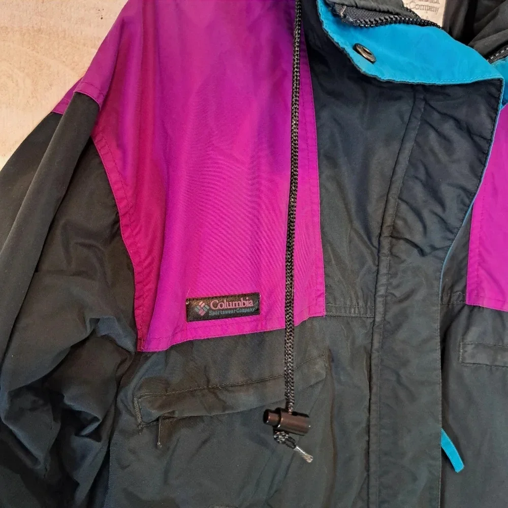 Vintage Columbia Jacket Women Vamoose Purple Teal.